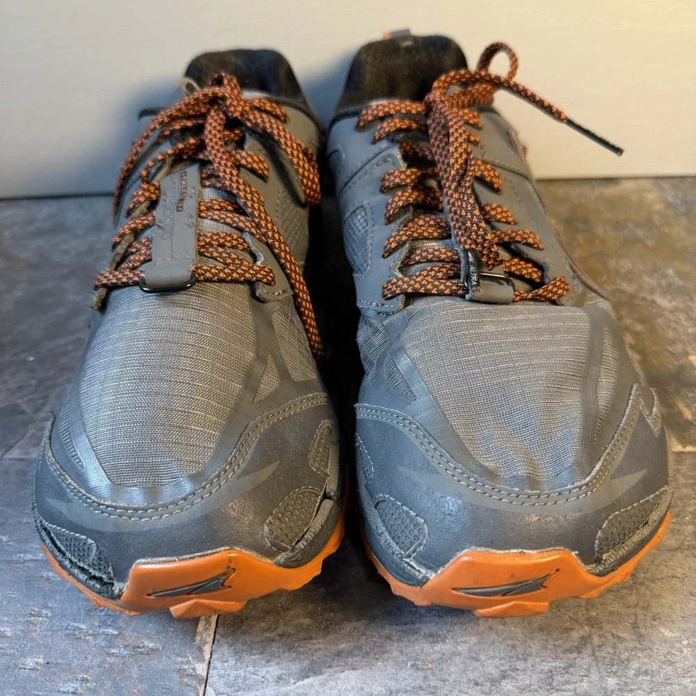 Altra Lone Peak Running Shoes 4.5 Mens Size 10.5 Orange Grey Trail Walking
